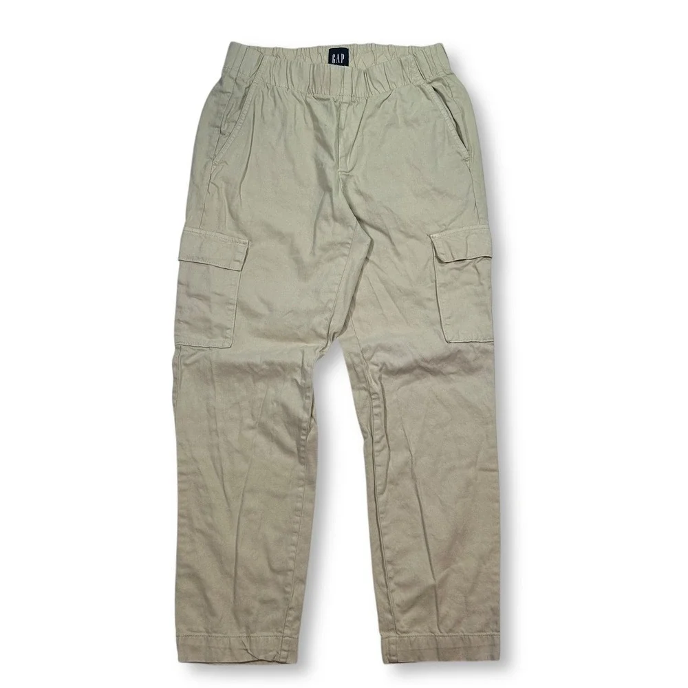 Gap Cargo Pants Elastic Waist Casual Khaki Beige Trousers Men's Size S‎